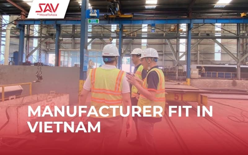 Manufacturing team conducting an on-site assessment at a factory in Vietnam